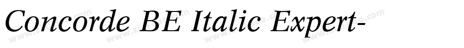 Concorde BE Italic Expert字体转换
